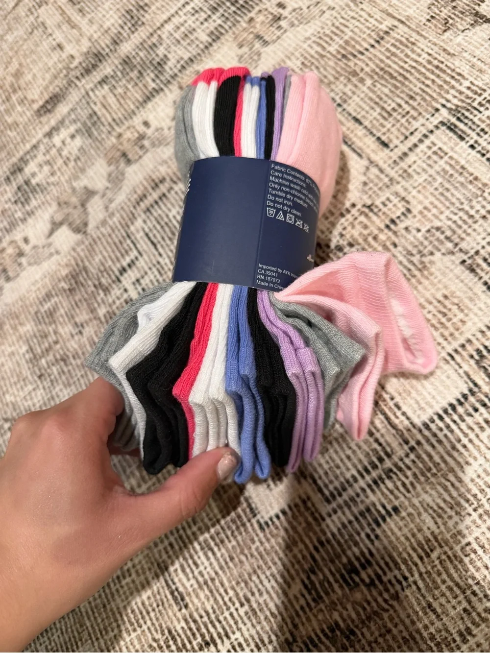 Women’s Low-Cut Hosiery Socks - Gray with Pink Accents